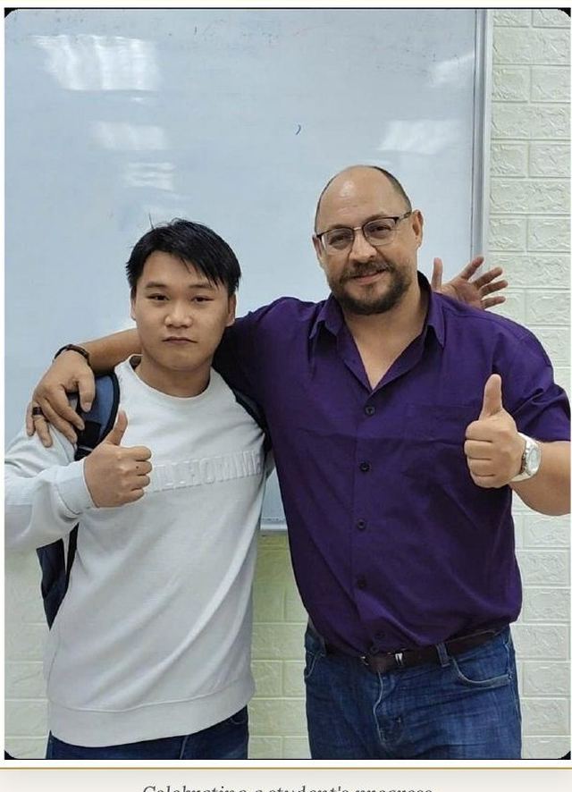 Celebrating a student's progress